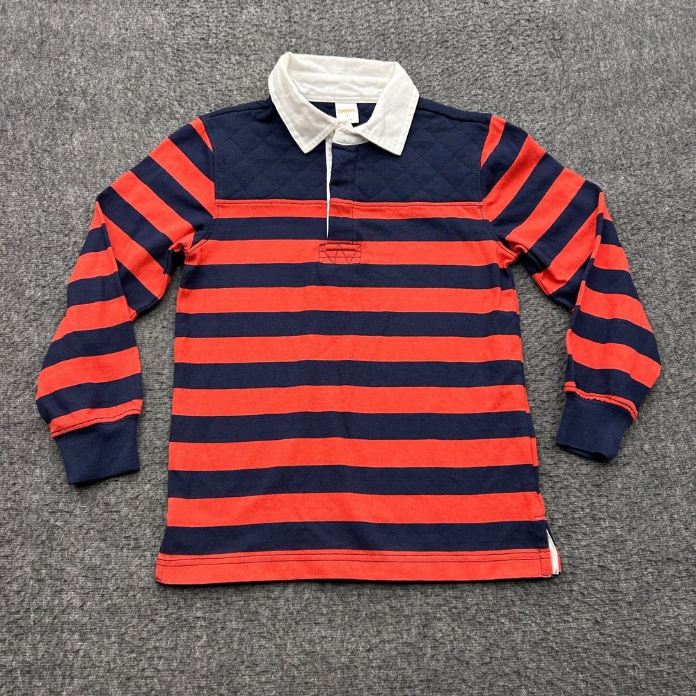 Gymboree Boys Size 7 Rugby Polo Shirt Striped Long Sleeve